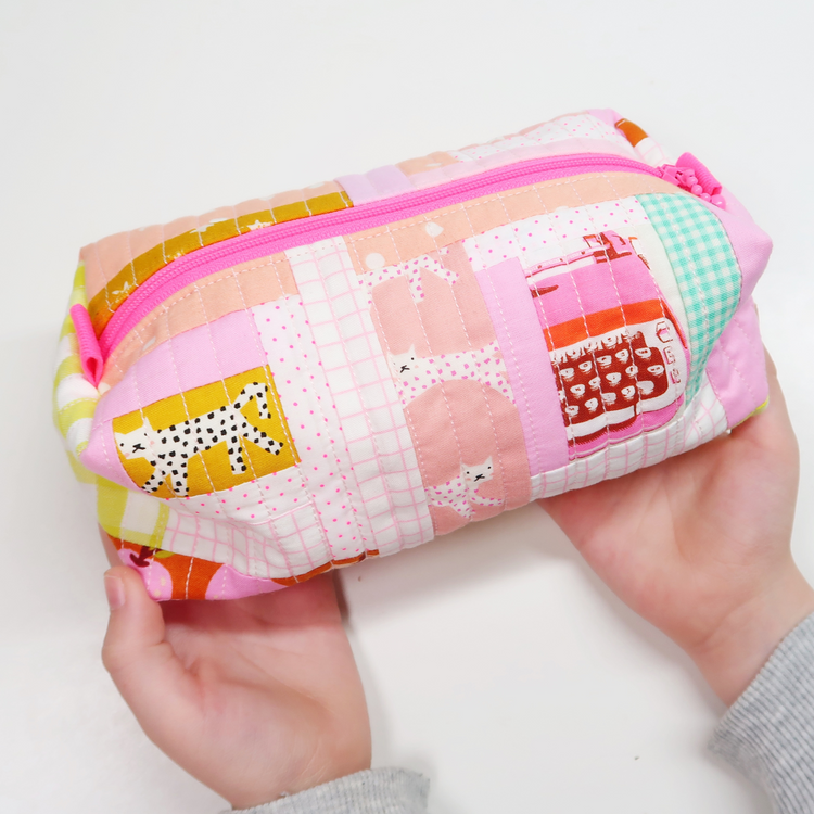 Quilted Boxy Pouch - sewing pattern