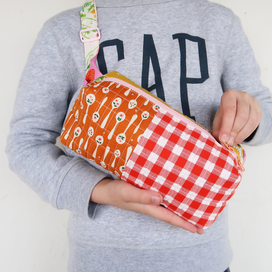 Quilted Bum Bag | sewing pattern and video tutorial
