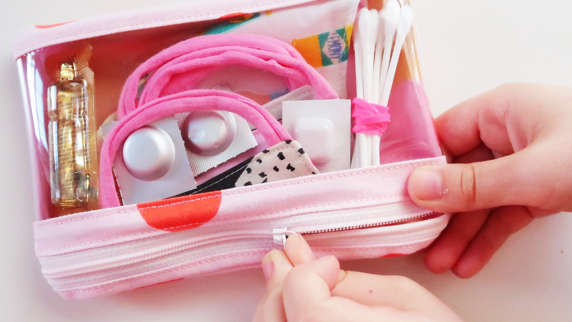 Load video: Learn how to make a Sweet Travel Pouch! Get your pattern and you&#39;re all ready.