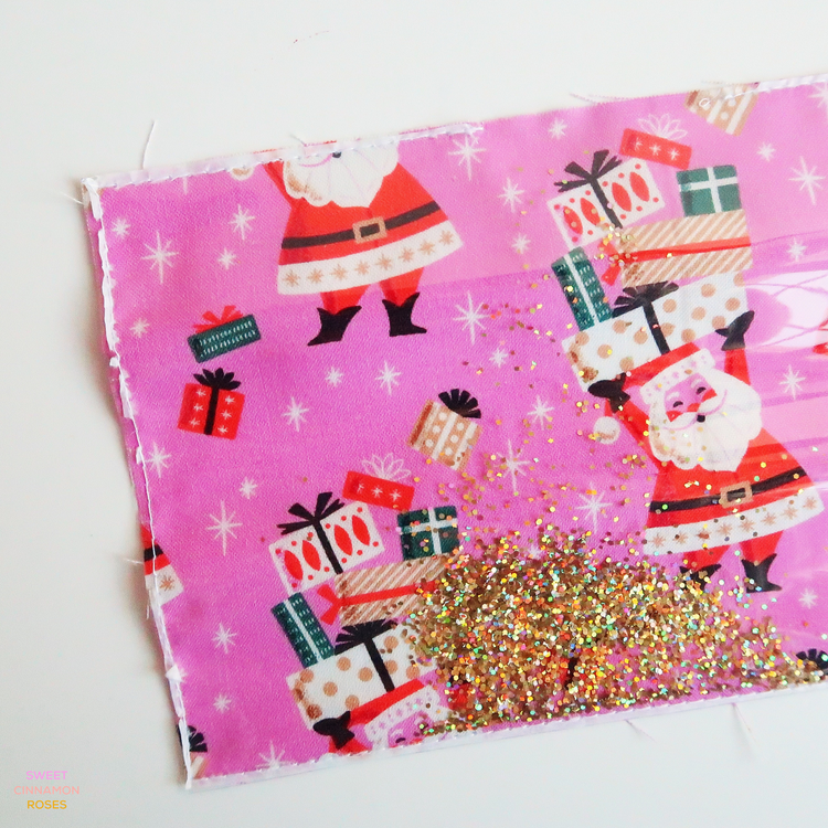Christmas Glitta Pouch - sewing pattern